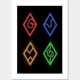 Elemental Runes (Bright) Posters and Art